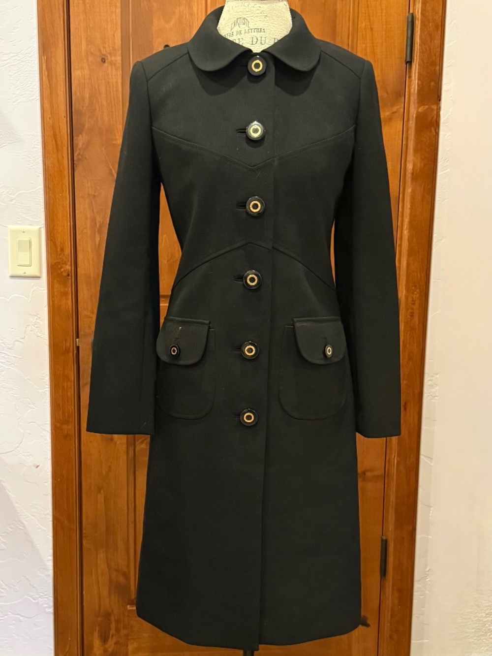 Tory Burch Structured Black Coat and Dress Set Size 6, Timeless Designer, EUC